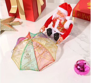 Venta caliente colgante rotación Santa Claus juguetes paracaídas Santa muñecas eléctrico Musical árbol decoración Navidad Santa Claus regalo - Product Image 4