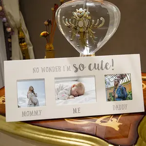 Rectangle and square 5x5 8x8 10x10 6x8 10x8 1 year baby photo frame Can hold three photos