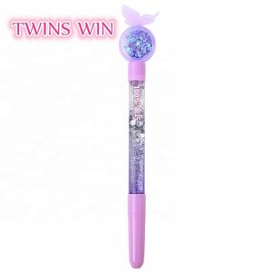 Креативная милая ручка-карандаш с блестками и жидким песком в стиле каваи, с эффектом бабочки, гель-ручка с блестками и переливающимся песком, нейтральная ручка-карандаш - Product Image 6