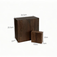 Présentoirs en bois rustiques pour gâteaux et cupcakes, supports carrés pour aliments, caisses en bois pour présentation, décoration intérieure