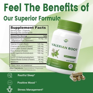 Complément alimentaire HACCP OEM Racine de valériane Valeriana Officinalis 500 mg Complément à base de plantes Capsules végétales - Product Image 2