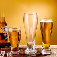 Verre à bière Pilsner soufflé à la main avec logo personnalisé, verre à vin artisanal transparent, nouvelles caractéristiques pour bars et restaurants, idéal pour les fêtes