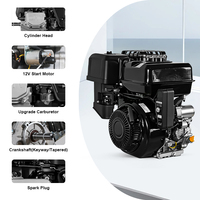 Moteur à essence monocylindre refroidi par air de haute qualité 13,5 kW 550 cm³ avec rainure et arbre conique, adapté aux moissonneuses-batteuses