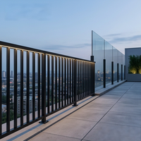 Système de garde-corps en aluminium pour balcon, terrasse, escalier, clôture, revêtement poudré, résistant à la rouille, design personnalisé, montage facile