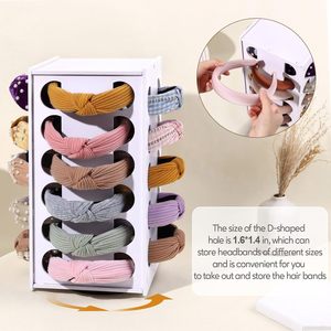 Headband Storage Rack 6 Tier <b>Rotating</b> Hair Accessory Organizer For Jewelry Display - Product Image 4