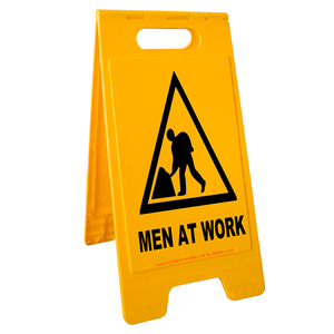 12*24 Inch <strong>Wet</strong> <strong>Floor</strong> <strong>Sign</strong> a Frame Caution Warning Board <strong>Sign</strong> Plastic Men at Work Cleaning in Progress