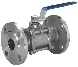Bola de Acero Inoxidable de la Mejor Calidad, Diseño de Tres Piezas, Operada Manualmente con Palanca, Extremo con Brida, OEM Personalizable para la Industria Farmacéutica - Product Image 1
