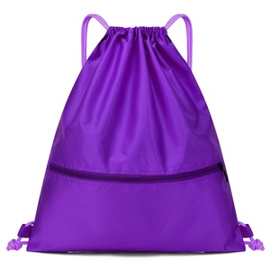 Simple Lightweight Oxford Zipper Sports Fitness <b>Backpack</b> Drawstring Flap Pocket Pants for <b>Men</b> Women Daily Use Polyester - Product Image 4