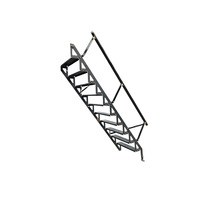 Escalier pliant moderne en acier inoxydable pour usage domestique, échelle intérieure montée pour loft et duplex, idéale pour petits appartements et extérieur
