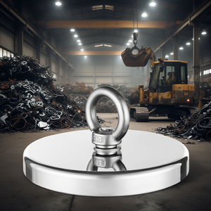 Neodymium Lifting Magnet 2000 Lbs Round Single <b>Sided</b> For Metal Processing And Recycling - Product Image 2
