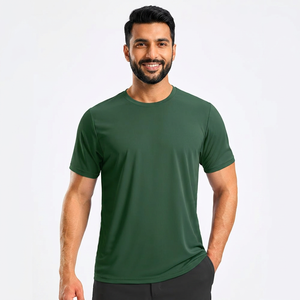 T-shirt pour homme tendance, de haute qualité, personnalisé, produit vierge, col rond, tissu extensible, pour homme - Product Image 1