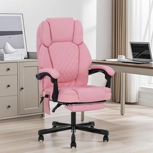 Hochleistungs-Bürostuhl mit rosa Massage Ausziehbare Fuß stütze 6-Zonen-Vibrationsheizung 400lbs Hochleistungs-Liegestühle - Product Image 2