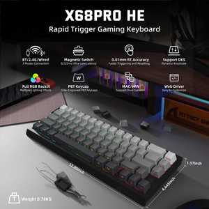 Attack Shark X68 Pro X68PRO Keyboard Magnetic <b>Switch</b> AliExpress Attack Shark X68 Pro Laptop Gaming Keyboard - Product Image 5