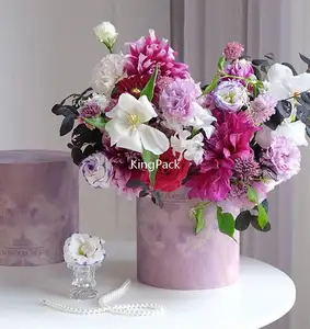 Emballage de boîte-cadeau de fleur en forme de coeur je t'aime personnalisé de luxe boîte à fleurs de graduation avec tiroir