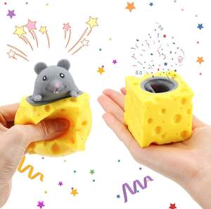 6 Pack Mice Rat Toy Mice Cheese Sensory Anxiety Relief Office <b>Ball</b> Fidget Novelty Gag Toys for Stress Relief - Product Image 5