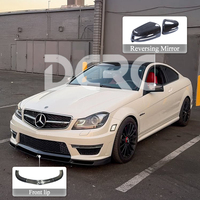 Pour mercedes-benz classe C W204 2 portes en Fiber de carbone véritable lèvre avant pare-chocs avant pelle Kit d'accessoires