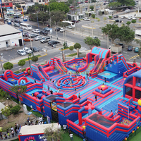 Parcours d'obstacles gonflable commercial pour adultes : Jeux gonflables géants pour aire de jeux, défis et châteaux gonflables