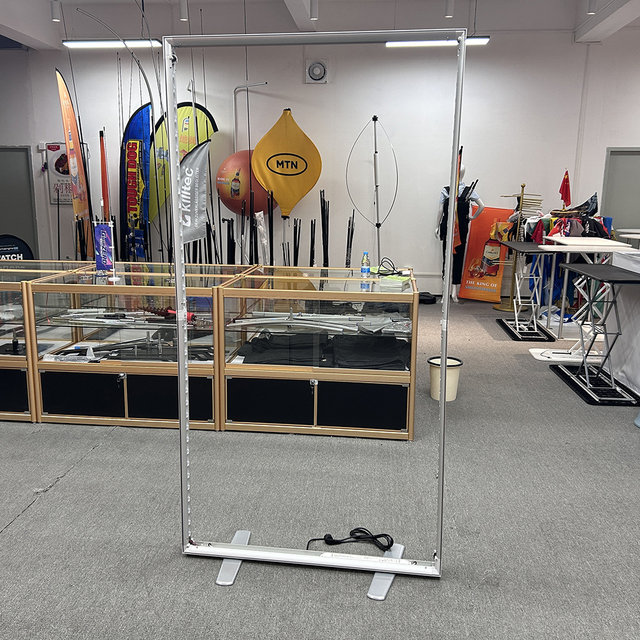 Advertising Exhibition Foldable Tension Fabric Aluminum Edgelit Portable LED Pop Wall Poster Frame Light Box Effective
