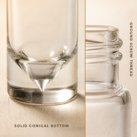 Flacon d'huile essentielle d'aromathérapie de 3 ml, flacon en verre à fond conique pour tester les parfums, échantillons de marques cosmétiques, emballage d'échantillons