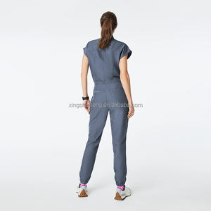 Mono elegante de enfermería con cuello mandarín, uniforme médico personalizado de una pieza para mujer, logotipo personalizado, estilo profesional de Hospital - Product Image 3