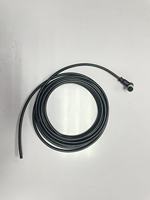Connecteur M12 A-Code en laiton femelle à angle droit moulé avec câble TPU personnalisé non blindé ou blindé à extrémité libre IP67 pour l'automobile