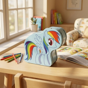 <span class=keywords><strong>Tirelire</strong></span> en métal rectangulaire en forme de <span class=keywords><strong>cheval</strong></span> pour enfant avec graphisme personnalisé - Product Image 5