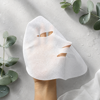 Masque facial en velours d'eucalyptus Y312 34gsm Matériau non tissé ultra-léger pour une hydratation ciblée OEM