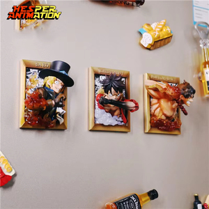 HESPER Nouveau Cadre Photo 3D Ornement Artisanal Créatif Autocollant de Réfrigérateur Anime Modèle Jouet Luffy Ace Zoro Sanji <span class=keywords><strong>Vegeta</strong></span> Son <span class=keywords><strong>Goku</strong></span> - Product Image 2