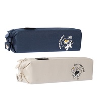 Deli 66683D pochette à crayons de grande capacité de dessin animé Portable sac de papeterie carré imprimé chien polyvalent 96 pièces par ensemble de Carton