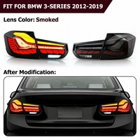 Ensemble de feux arrière rouges clairs fumés OLED style GTS LED pour BMW Série 3 F30 M3 F80 LCI 2012-2019