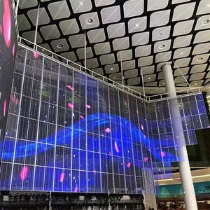 3D LED linh hoạt trong suốt phim màn hình hiển thị P4-8P6.5P5-10P10P12 3D trong suốt LED bức tường video cho cửa sổ kính quảng cáo - Product Image 5
