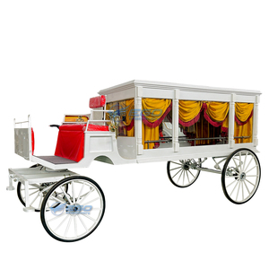 2026 Electric Hearse Funeral Carriage Modern Black Funeral Carriage Antique Glass Carriage Funeral Carriage Electric Horse Cart - Product Image 1