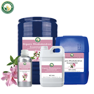 Aceite Esencial de <span class=keywords><strong>Rododendro</strong></span> Orgánico de Grado Cosmético con Fuerte Aroma Estimulante de Hubei, China, para el Cuidado de la Piel y la Elaboración de Perfumes - Product Image 1