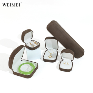 กล่องเก็บเครื่องประดับกำมะหยี่ทรงกลมมุมโค้งมนสุดหรูจาก WEIMEI สำหรับเก็บแหวน ต่างหู สร้อยคอ ลิปสติก กล่องเครื่องประดับพรีเมียม - Product Image 2