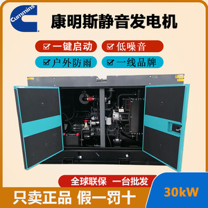 เจียงซูชุดเครื่องกำเนิดไฟฟ้าดีเซล30kW 400/230V 50Hz ควบคุมแรงดันไฟฟ้าอัตโนมัติหลังคากันฝนกลางแจ้ง - Product Image 4