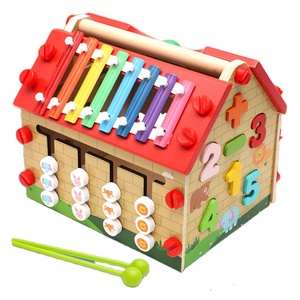 Nouveau <span class=keywords><strong>Montessori</strong></span> en bois éducatif occupé <span class=keywords><strong>maison</strong></span> jouet en bois multifonctionnel jouets pour enfants en bois assemblage <span class=keywords><strong>maison</strong></span> intelligente - Product Image 1
