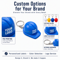 Porte-clés en plastique rigide personnalisé avec logo, décapsuleur, casque de chantier, vente en gros, portable
