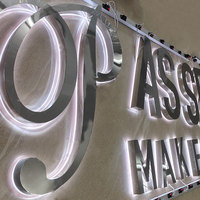 Letrero Metálico Retroiluminado Personalizado para Negocios, Letreros LED Iluminados en 3D, Letras de Canal, Luz para Exteriores, Logotipo de Pared, Letreros LED