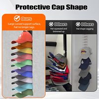 Organisateur de chapeaux pour casquettes de baseball, support de rangement pour chapeaux à accrocher à la porte du placard, organisateur de rangement portable multicouche pour casquettes