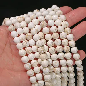 Vente en gros 6/8/10mm perles de pierre de magnétite naturelle perles rondes en vrac pour la fabrication de bijoux bricolage Bracelet collier brin