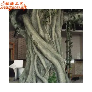 Corteza de árbol artificial realista de Alibaba china, sin hojas, tocones de plástico, tronco de árbol artificial