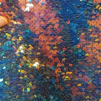 Fabricant chinois de textiles, tissu à paillettes réversible 5 mm, robe à paillettes irisées, vente en gros de tissu à paillettes réversible