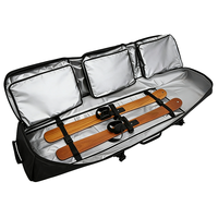 Sac de snowboard étanche avec sangle de fixation et bandoulière, sac de rangement pour bottes de snowboard, bâtons et équipement de sport pour les voyages en extérieur