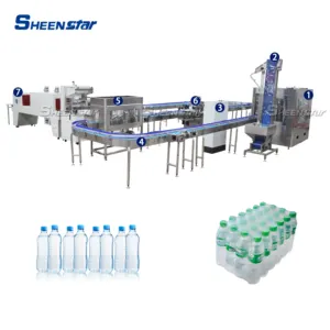 Automatische 5000 Bph Complete Productielijn Voor Gebotteld Water Met Verpakkingsapparatuur