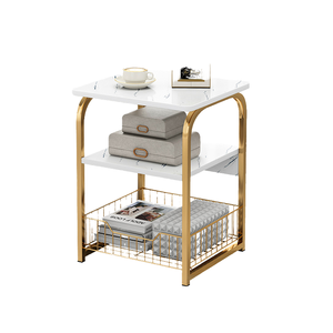 Meuble d'appoint moderne en bois pour canapé et petite table basse, table de chevet mobile pour chambre à coucher - Product Image 1