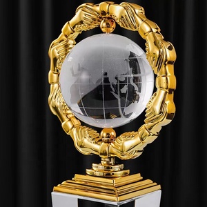 Trofeo de <span class=keywords><strong>cristal</strong></span> de globo terráqueo, regalos de negocios personalizados, recuerdo de evento - Product Image 5