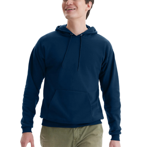 Sudadera con Capucha Azul de Algodón Oversize Estilo Vintage para Hombre, Gruesa, para Correr, Hip Hop, Invierno, Exterior, con Cordón y Bordado 3D - Product Image 1