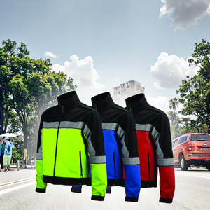 높은 가시성 노란색 클래스 <span class=keywords><strong>2</strong></span> 방수 반사 안전 조끼 후드 재킷 겨울 작업복 건설 야외 - Product Image 5