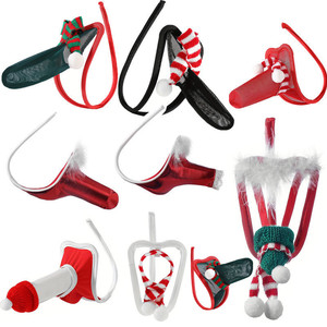 Christmas Style C <b>String</b> Panties Men Low Rise Sexy Underwear With Hat Design Polyester Spandex Nylon Material - Product Image 1