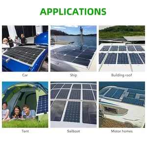 Jcn Flexibele Zonne-Energie Fotovoltaïsche Panelen 100W 180 W 200 Watt Flexibele Zonnepaneel Voor Rv Boating Camping